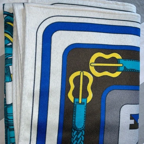 Hermès Coaching blanket, cashmere and silk - Picture 3 of 7